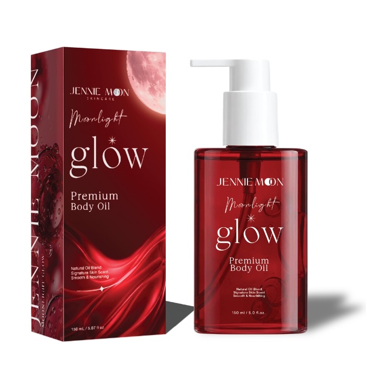 Jennie Moon Moonlight Glow Premium Body Oil product pack