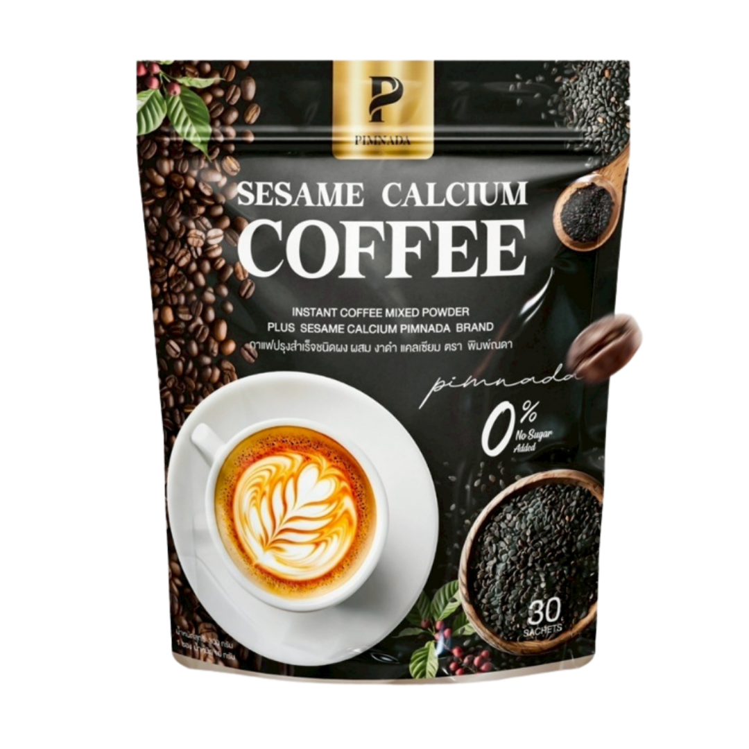 Pimnada Sesame Calcium Coffee product pack